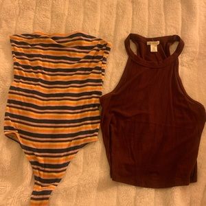 2 shirt bundle/ tube top/ tank top